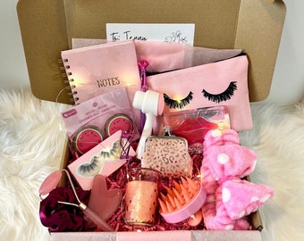 Everything pink Gift Box for best friend Gift Box For Niece Gift box for girls Self-care Gift basket Pamper gift box for teens pink gifts