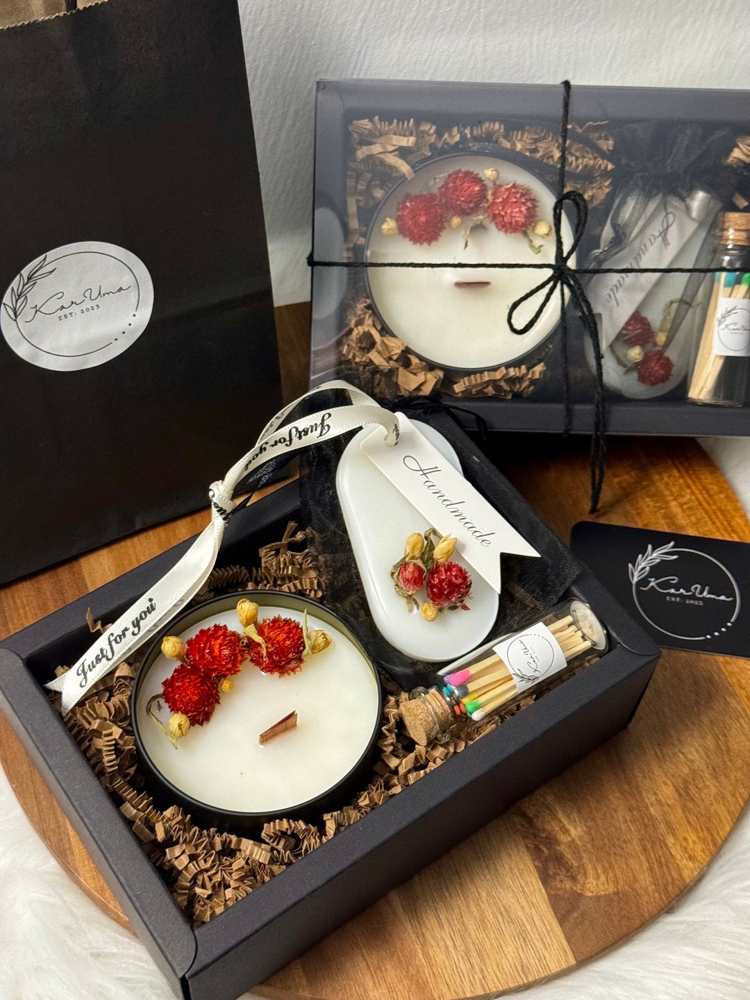 7 Oz Handmade Soy Candle and Wax Sachet Gift Box Mother’s Day Candle ...