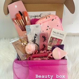 Valentines Gift box Self-care gift box  holiday gift box for her galentines Gift basket pink gift box for her , pink beauty box for her