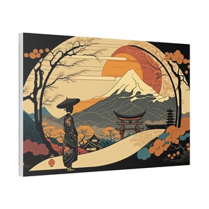 Japanische Landschaft Fusion Kunstdruck Malerei Wand Leinwand Dekor