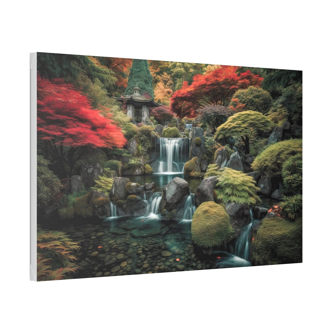 Gorgeous Japanese Zen Garden Landscape Canvas Art Print Wall Decor - Etsy