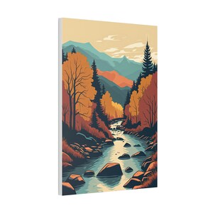 Great Smoky Mountains National Park Abstract Art Print Painting Wall Canvas Decor