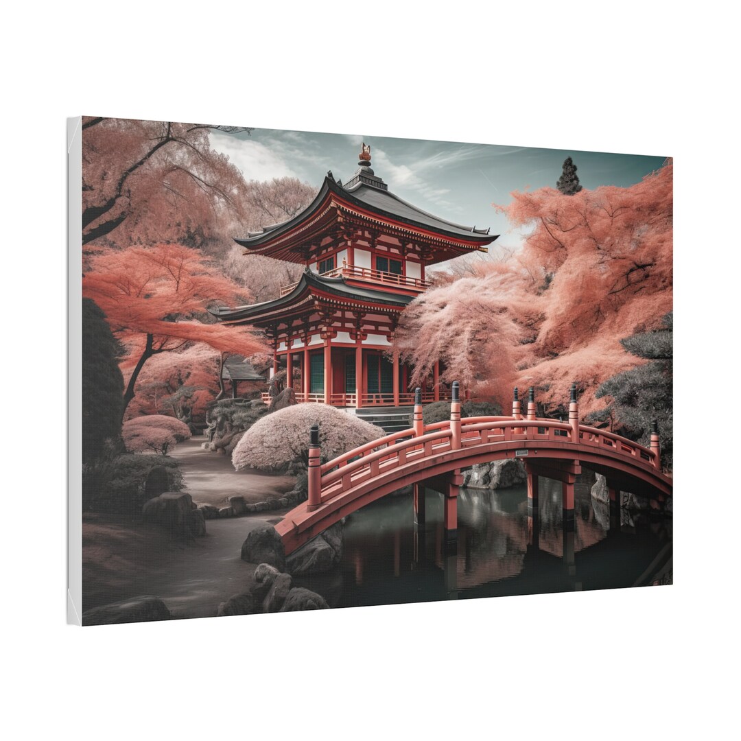 Gorgeous Japanese Zen Garden Landscape Canvas Art Print Wall - Etsy