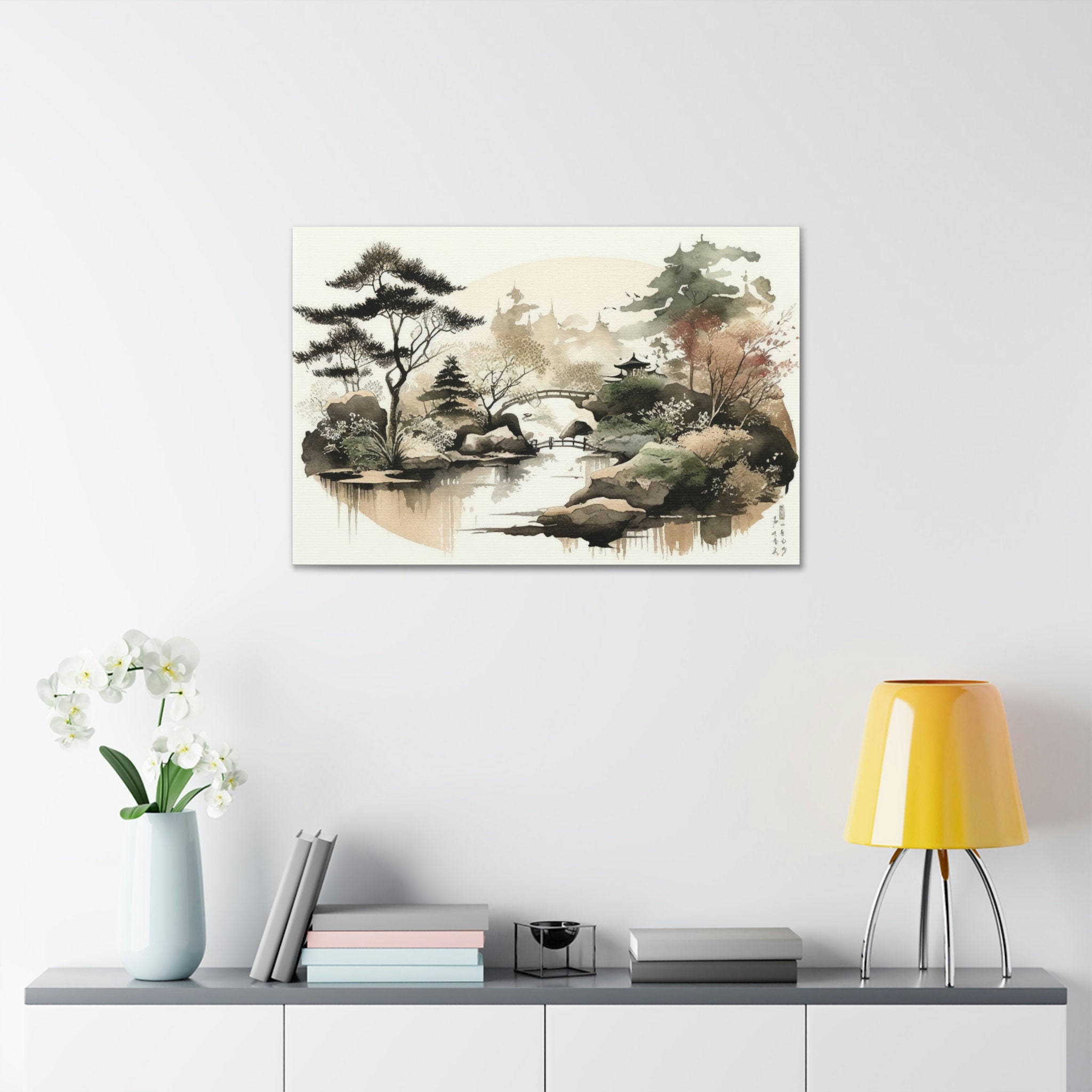 Japanese Zen Garden Landscape Canvas Art Print Wall Decor - Etsy