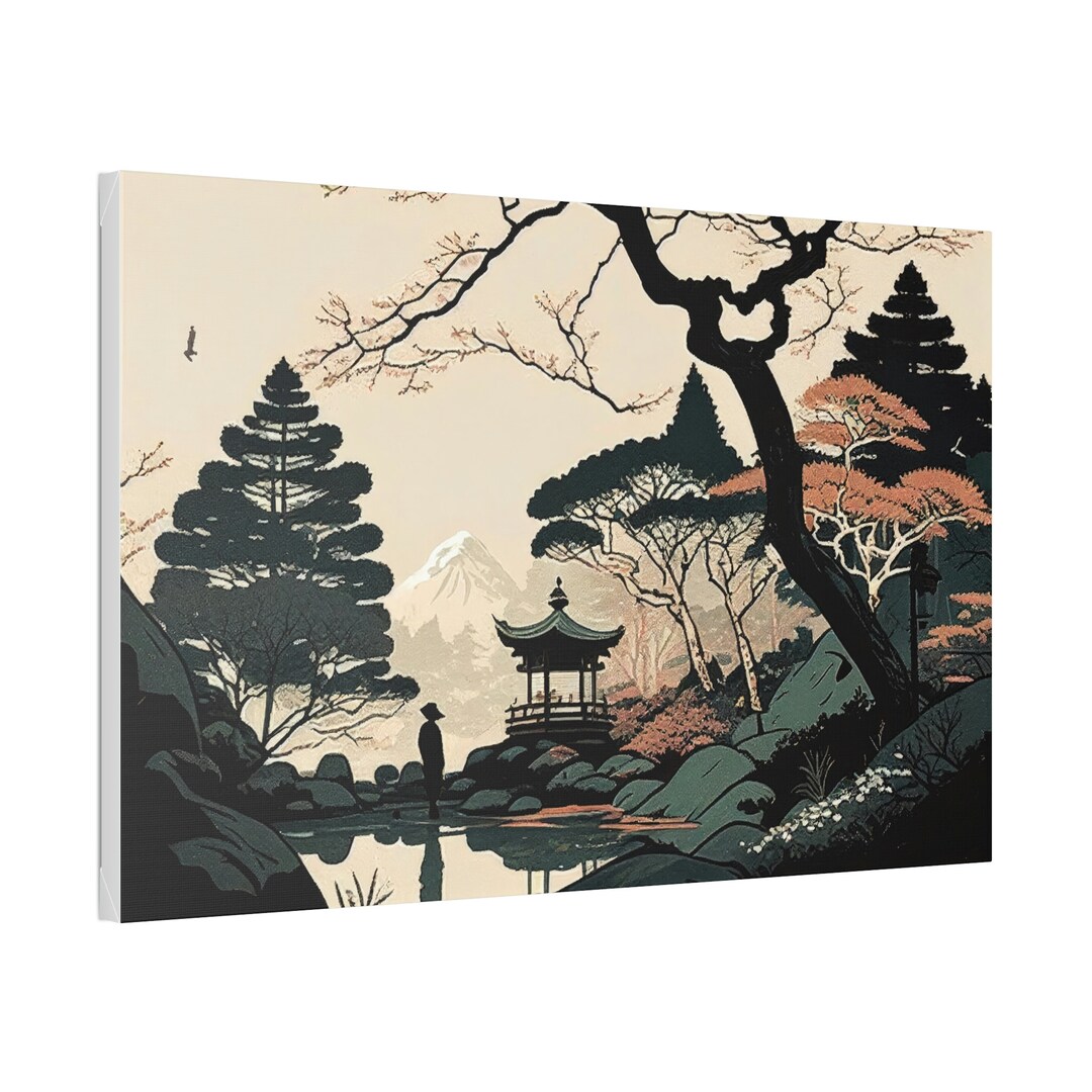 Japanese Zen Garden Landscape Canvas Art Print Wall Decor - Etsy