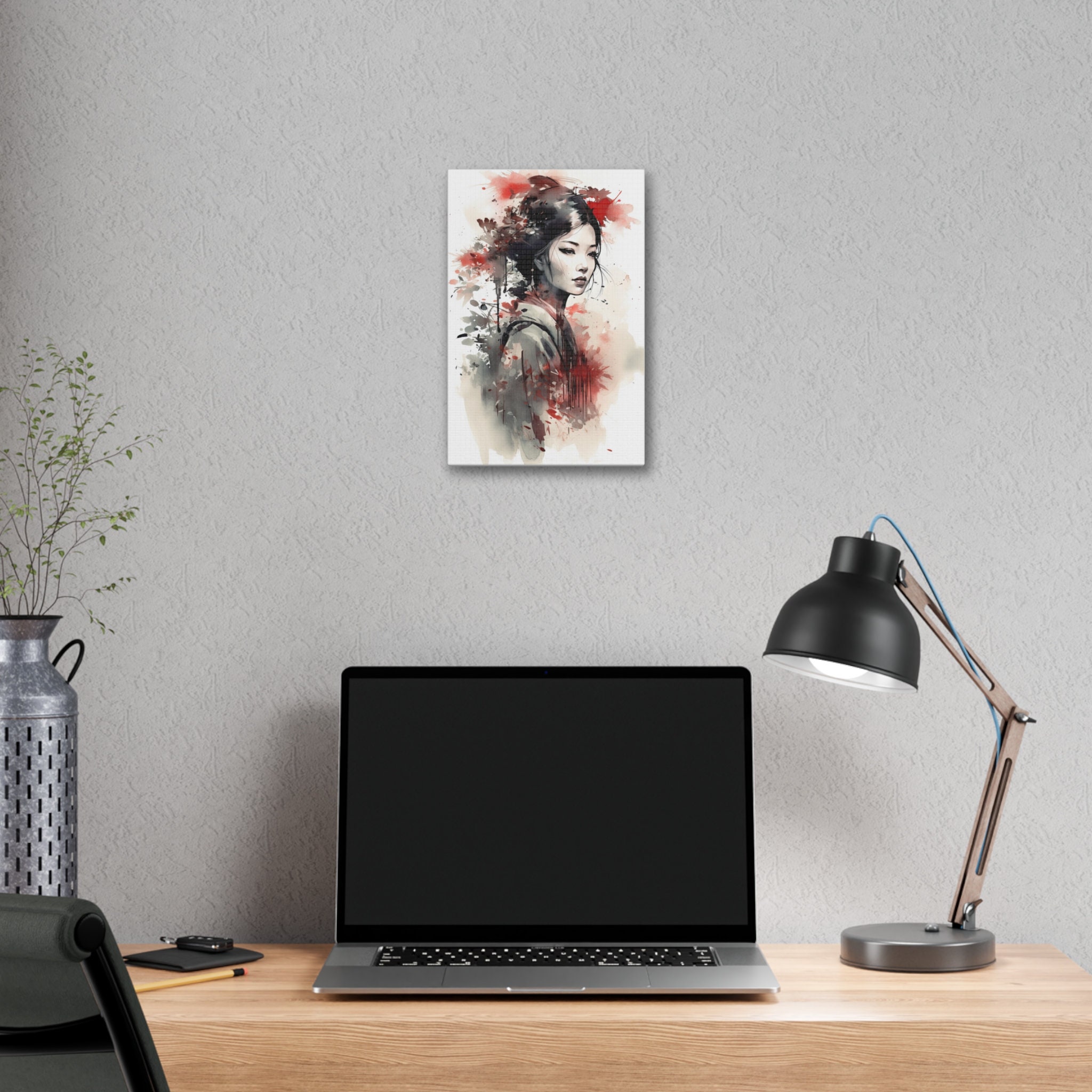 Stunning Japanese Geisha Art Print Painting Wall Canvas Decor - Etsy