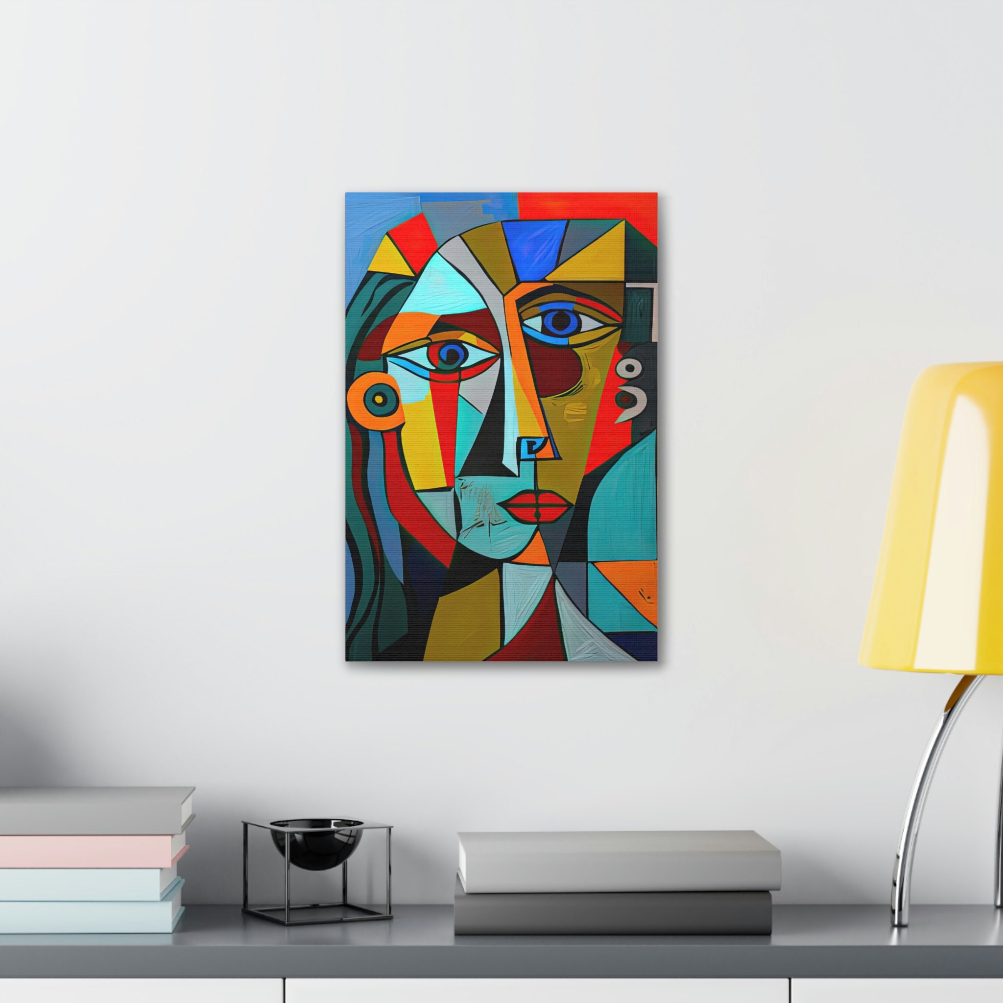Picasso Style Abstract Cubism Art Print Canvas Wall Decor - Etsy