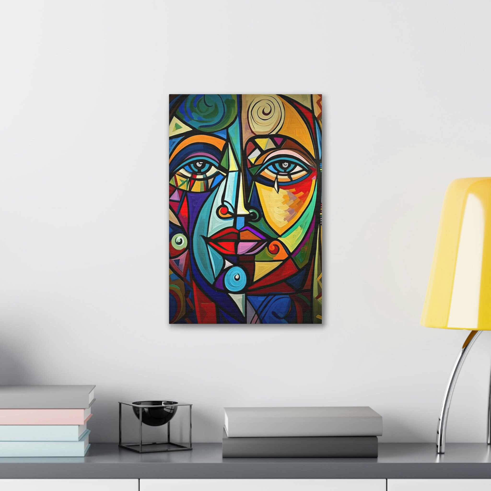Picasso Style Abstract Cubism Art Print Canvas Wall Decor - Etsy