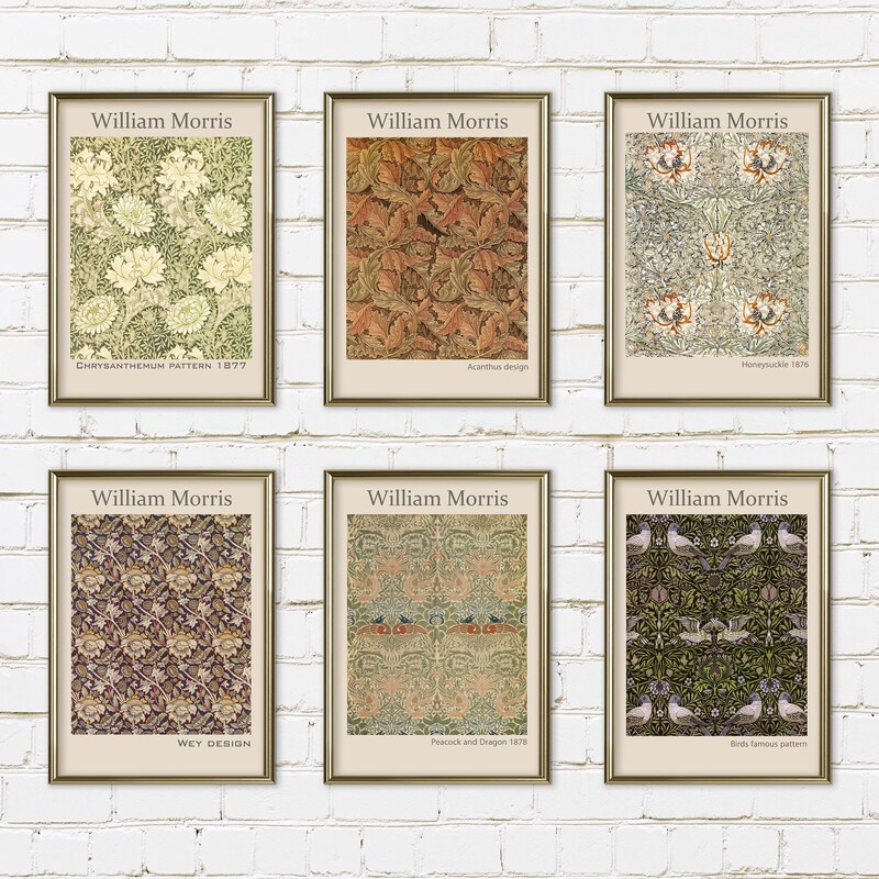 william morris print ties