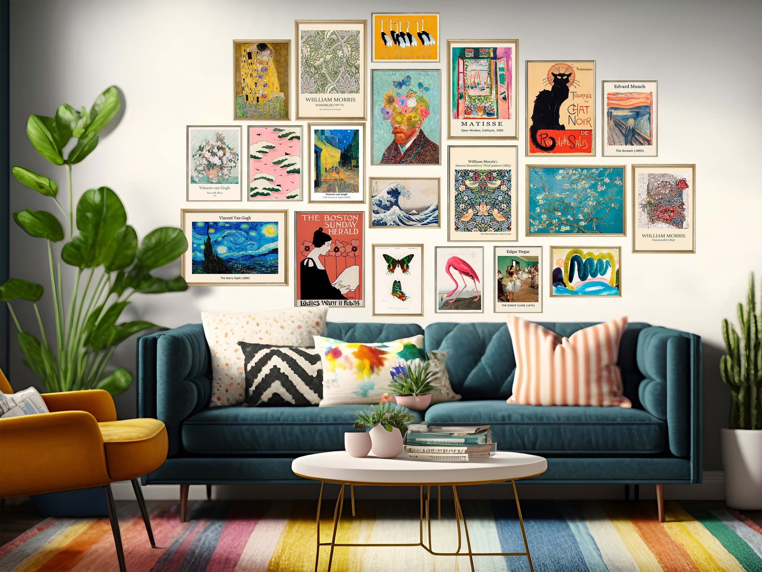 Vintage Eclectic Gallery Wall Set of 20 Prints Download Maximalist Wall ...