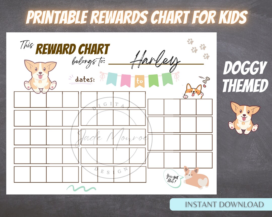 Kids Reward Chart for Family Printable Sticker Chart for Kids Daily ...