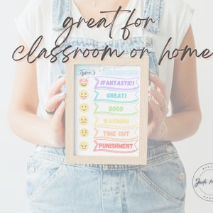 Behavior Chart for Kids Customizable Editable Tracker for Toddlers ...
