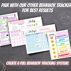 Behavior Chart for Kids Customizable Routine for Toddlers Consequence ...