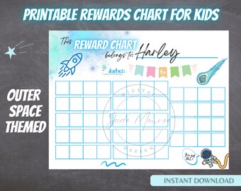 Kids Reward Chart for Family Printable Sticker Chart for Kids Daily ...