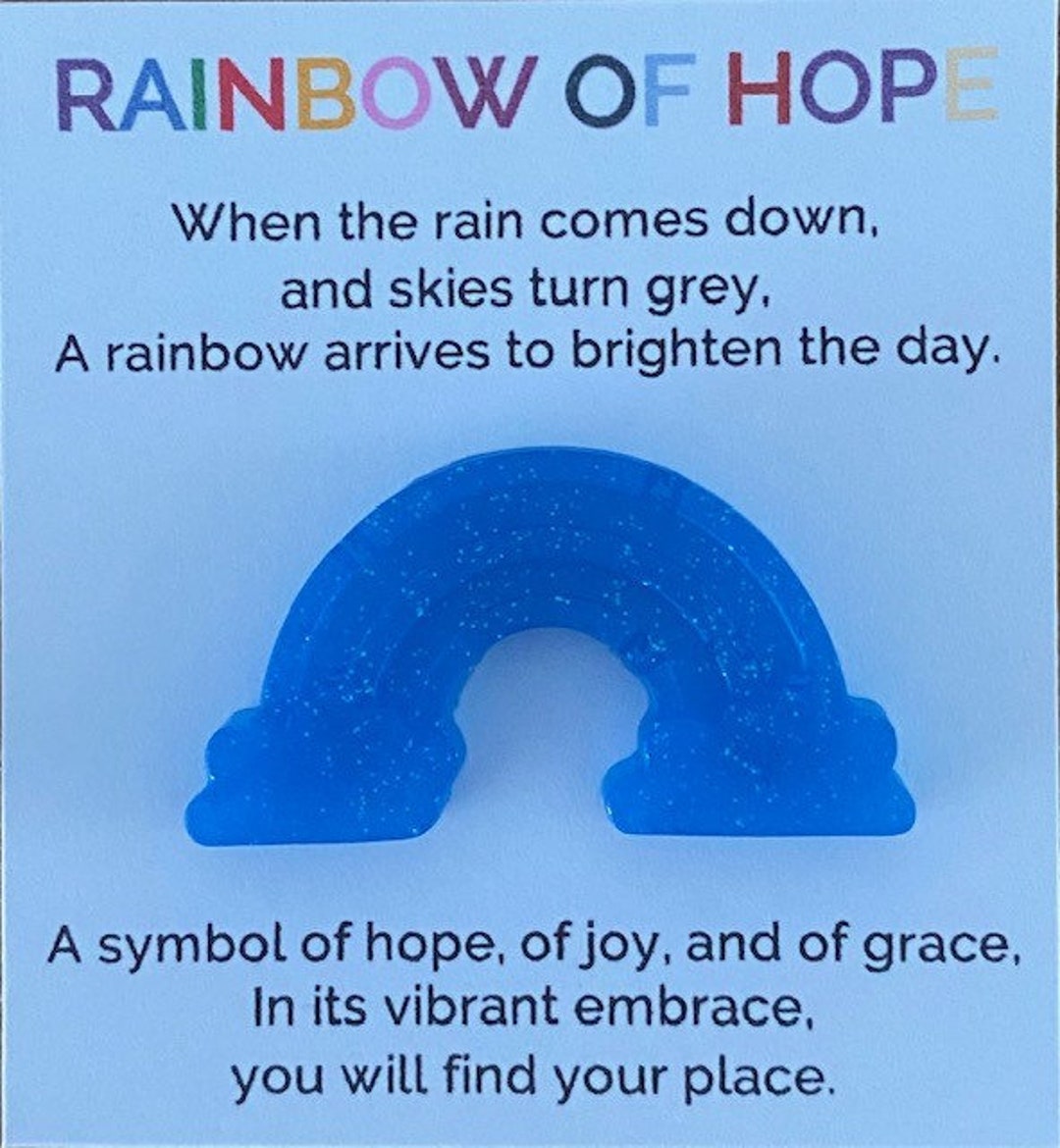 Rainbow Pocket Hug, Pocket Pet, Friendship Hug, Bereavement Hug, Worry