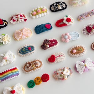 Crochet Hair Clips, Eye-catching Handmade Hair Accessories, Cute Bow Hair Pin, Great Gifts for Adults Kids and Babies