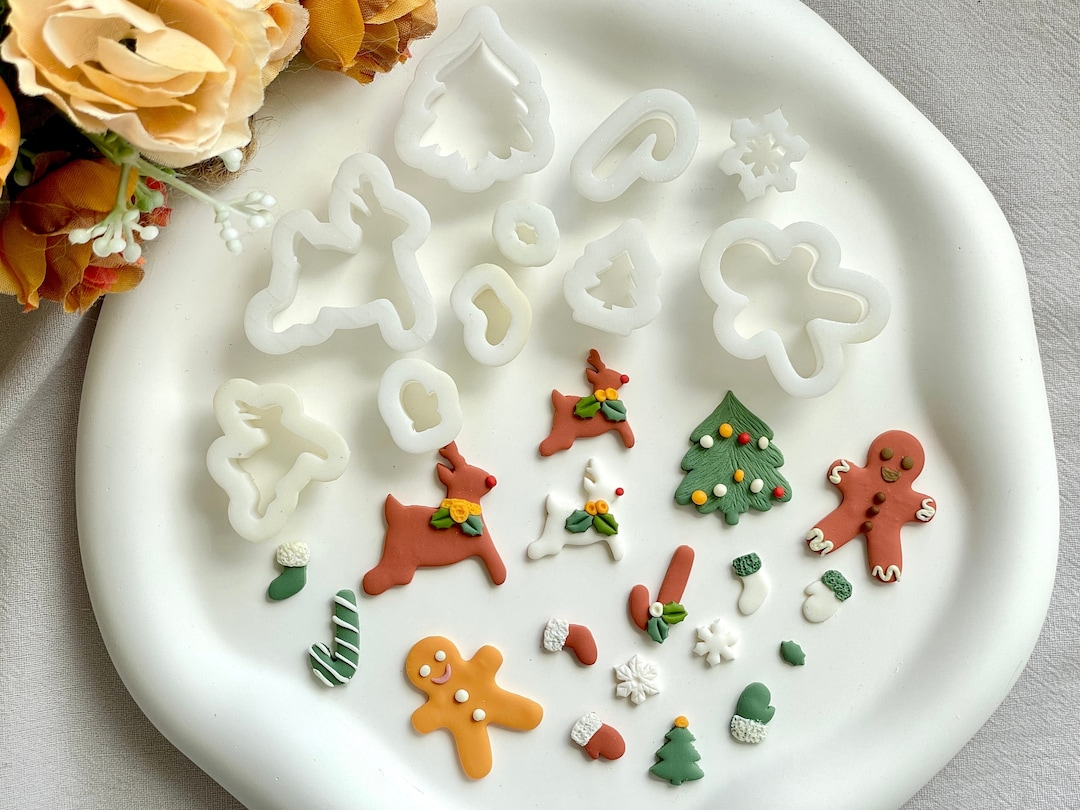 Christmas Cutting Tool Clay Cookie Mold for Winter Holiday DIY and