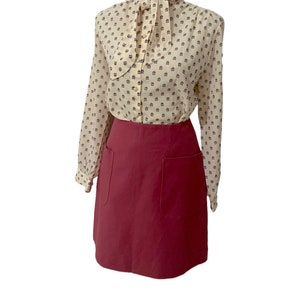 Vintage Skirt| Size 10, Pink Vintage Skirt, Womens Skirt, Womens Vintage Skirt, 1960s Miniskirt, 60s Skirt, Retro,60s, Spring, Mod