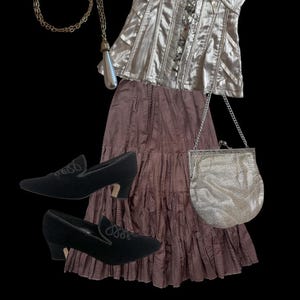 Vintage Womens Patchwork Maxi Skirt: Bohemian Grunge Style, Size 12-14, Boho, Whimsical, Witchy