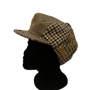 Elvis rockabilly style biker hat pure cotton and genuine leather