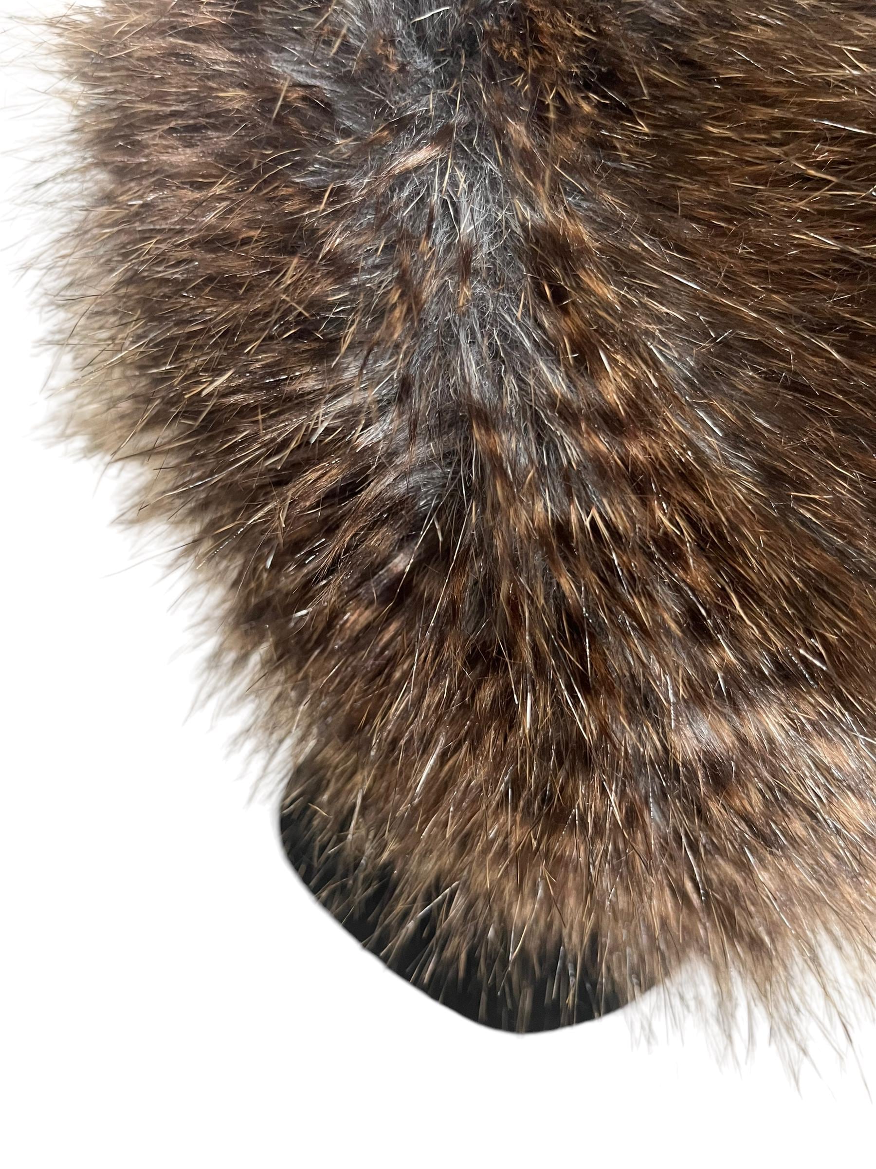 Vintage United Hatters Hat Womens Medium Winter Cossack Faux Fur Brown Handmade Brown Faux Fur Ushanka Hat, Vintage Cossack Style  main image 3
