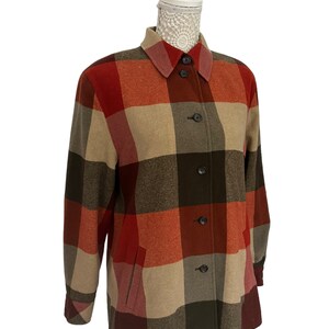 Vintage 80s Plaid Autumn Jacket: Retro Mod Style (size 12-14) - Etsy