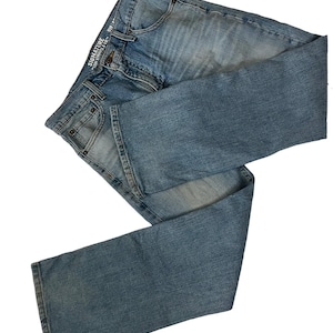 Vintage Jeans, Womens Jeans, 90s Jeans, Signature Levis, Levis Jeans, Vintage Levis, Blue Wash Denim Jeans, Vintage Denim Size 12 14 W32 L30