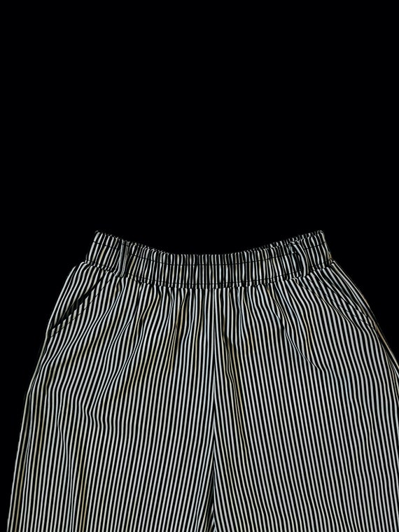 Vintage Womens Black Striped Black and White Culo… - image 4