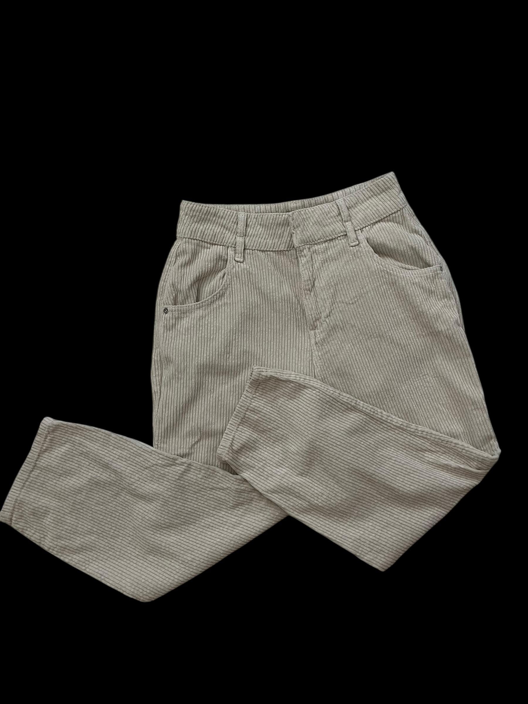 Vintage Womens Trousers, Size 10, 60s, 1960s, Thick Cream