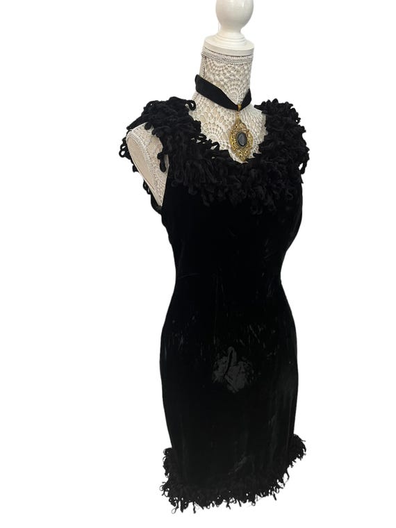 Buy Vintage Monsoon Black Velvet Evening Dress: UK Made, Size 8-10 Online  in India - Etsy