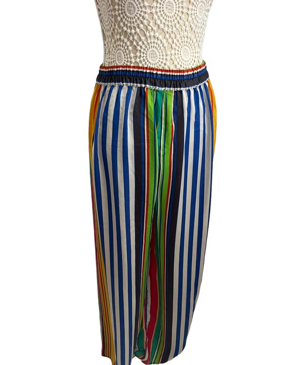 Colourful striped trousers hotsell