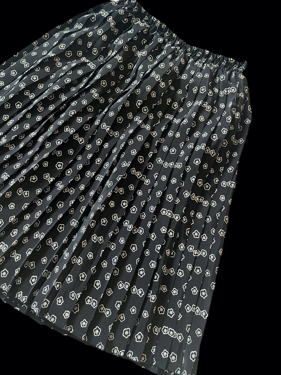 Jupe Vintage Yes Zée Motif Fleur En Relief - Taille M (38), Bleu Marine/blanc, Doublée, Neuf Sans étiquettes
