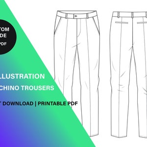 Free Downloads Illustrator Pants Flat Sketches