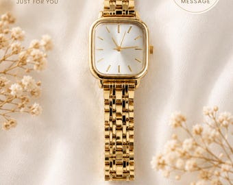 Personalized Gold Watch for Women
