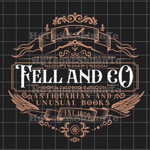 Good Omens A.Z. Fell and Co Antiquarian and Unusual Books Png, Aziraphale Crowley, Fandom Gift, Comic Con, Bookish Gift Digital Download