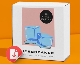 Valentinstag Geschenk Spiel ICEBREAKER© zum Kennenlernen für den Partner, Konversation Spiel Karten Ideen für Dates