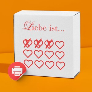 Valentine&#39;s Day Love Calendar, Romantic Calendar with Heart Symbol, Calendar for Partner, Valentine&#39;s Day Gift for Couples