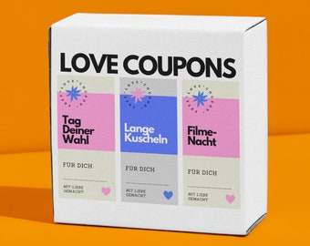 Saint Valentin Love Coupons modernes - des bons pour votre partenaire