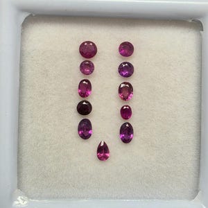 Natural Faceted Ruby Gemstones, 1.51 Ct Loose Ruby Lot, Unheated Stones For Jewelry Making