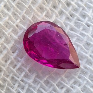 Natural Ruby Gemstone, Pear Shape Faceted No Heat Madagascar Ruby For Jewelry Making