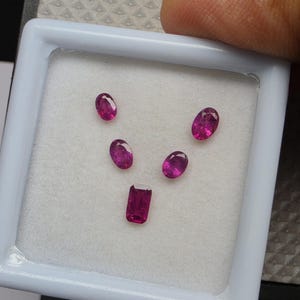 Madagaskar-Rubin-Edelsteinset, natürliche, facettierte rosa Rubine, lose Steine ​​zur Schmuckherstellung