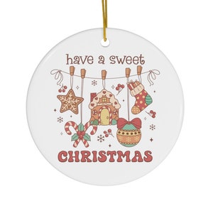 Enfeite de Natal doce, Enfeite de Natal engraçado, Enfeite de Natal para assar, Enfeite de Natal retrô, Enfeite de biscoito de Natal.