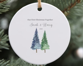 Personalized First Christmas Together Ornament: Custom Couple Keepsake