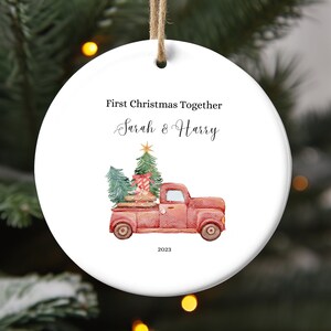 First Christmas Together Ornament, Personalized Couple Ornament, Custom Family Christmas Ornament, Xmas Family Keepsake Ornament, Xmas Décor
