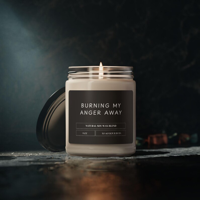 HydrangeaBlossomArt Burning My Anger Away Candle - Thumbnail 3