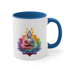 Buddha Yoga Meditation Mug, Meditation Mug, Chakra Yogi Gift, Buddha Mug, Yoga Gift, Birthday Keepsake, Spirituality Mug, Ascension Mug.