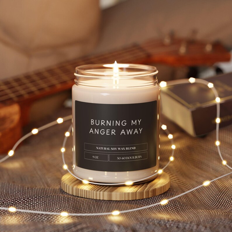 HydrangeaBlossomArt Burning My Anger Away Candle - Thumbnail 2