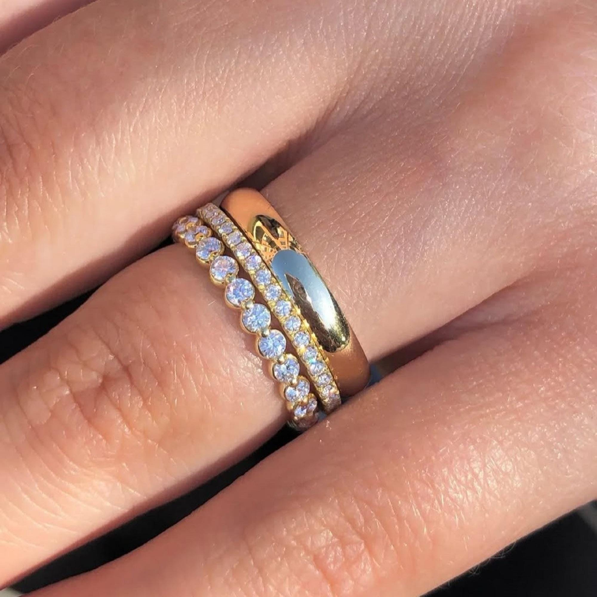 Oval Moissanite Engagement Ring Set Vintage 14k Solid Gold Bridal ...