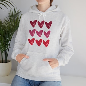 Valentine Hearts Unisex Heavy Blend ™ Kapuzen-Sweatshirt