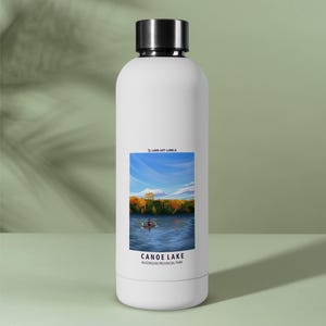 Parc provincial Algonquin - Canoe Lake, automne, canoë, carte autocollante 2,75 x 4,25 po